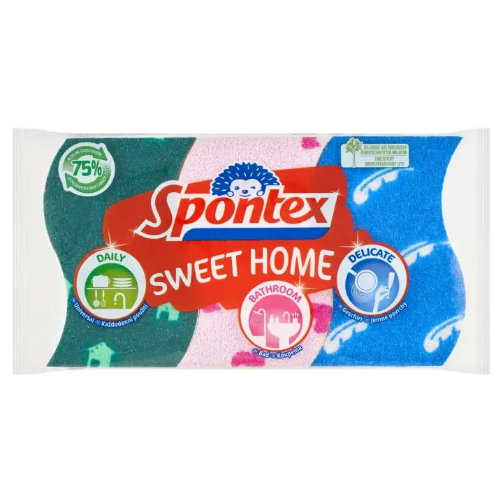 Oblíbený Spontex Sweet Home viskózní houbičky 3 ks