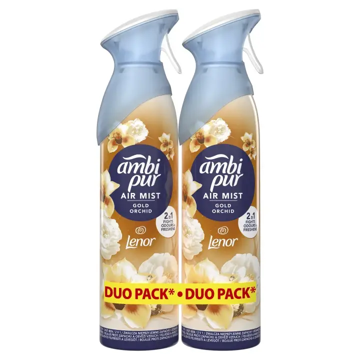 Ambi Pur Gold Orchid Osvěžovač vzduchu ve spreji 2 x 185 ml Sleva