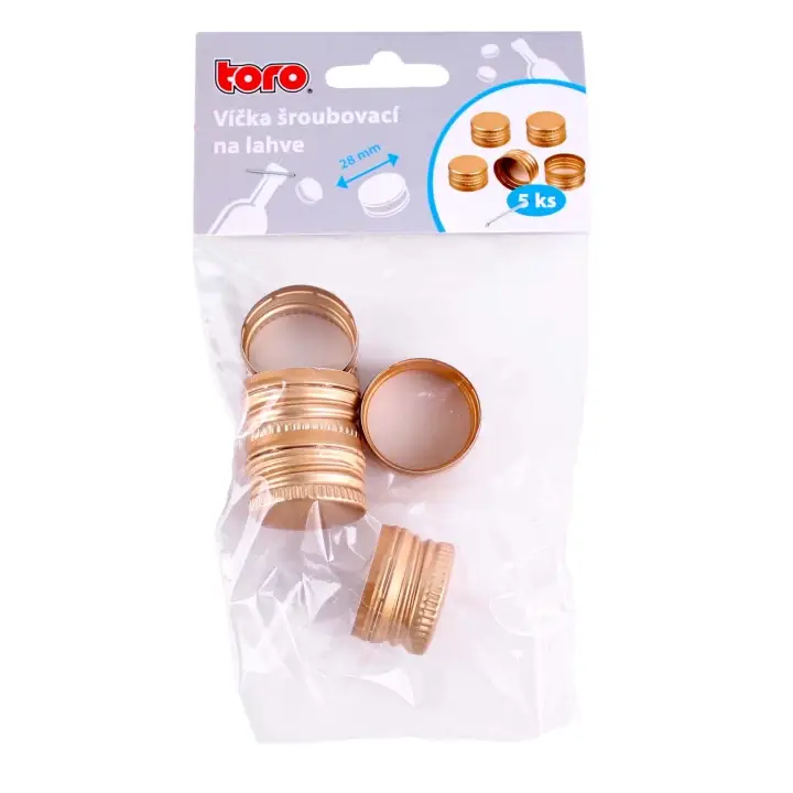 Nejlepší Volba Toro Víčka šroubovací na lahve 28 mm 5 ks