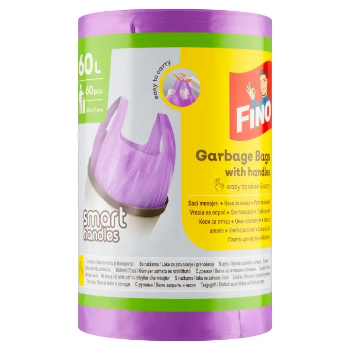 Zlevněný Fino Smart Handles pytle na odpadky 60l 60 ks