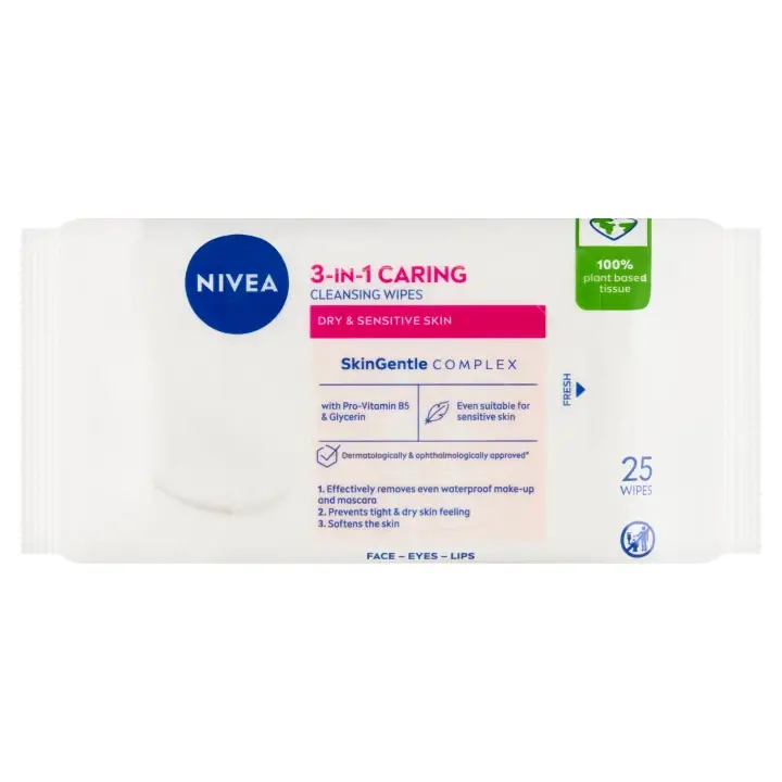 Časově Omezené Nivea Jemné čisticí pleťové ubrousky 3 v 1 25 ks