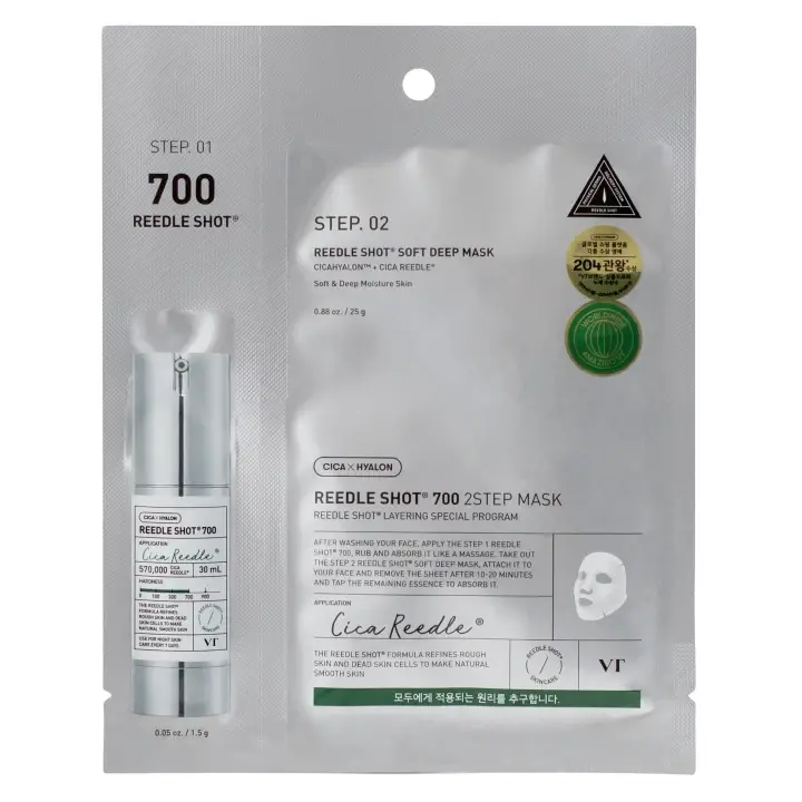 Cenová Bomba VT Cosmetics Reedle Shot 700 2-step Mask Pleťová maska 1,5 g + 25 g
