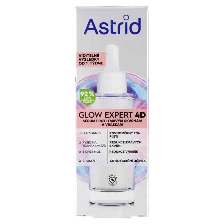 Astrid Glow Expert 4D sérum proti tmavým skvrnám a vráskám 30ml Doprava Zdarma
