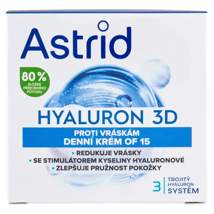 Super Cena Astrid Hyaluron 3D denní krém OF 15 50 ml