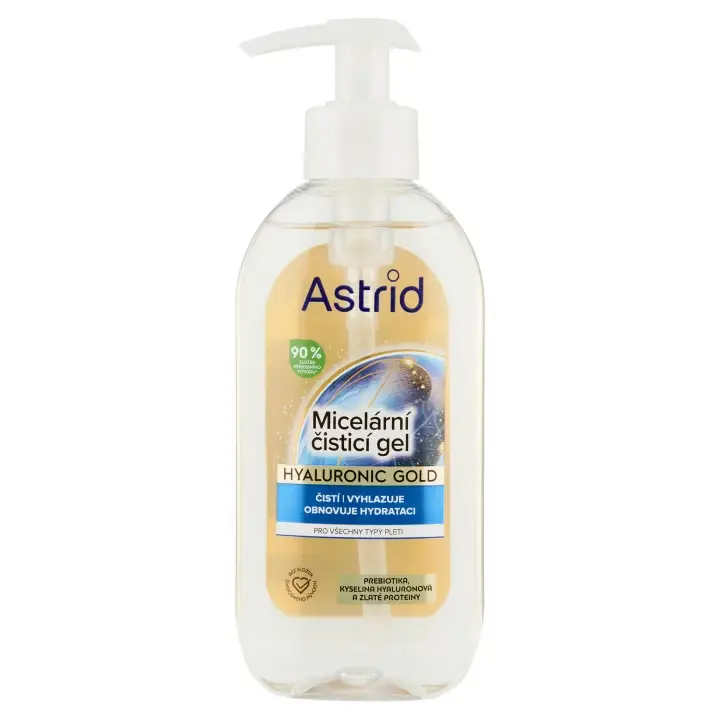 Astrid Hyaluronic Gold micelární čisticí gel 200 ml Ověřený