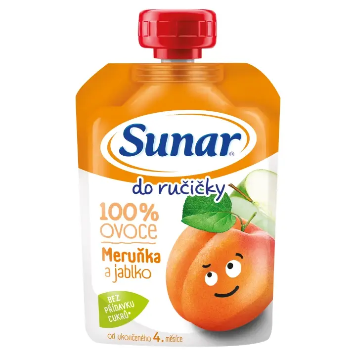 Aktuální Sunar Do ručičky ovocná kapsička meruňka 4m+, 100g