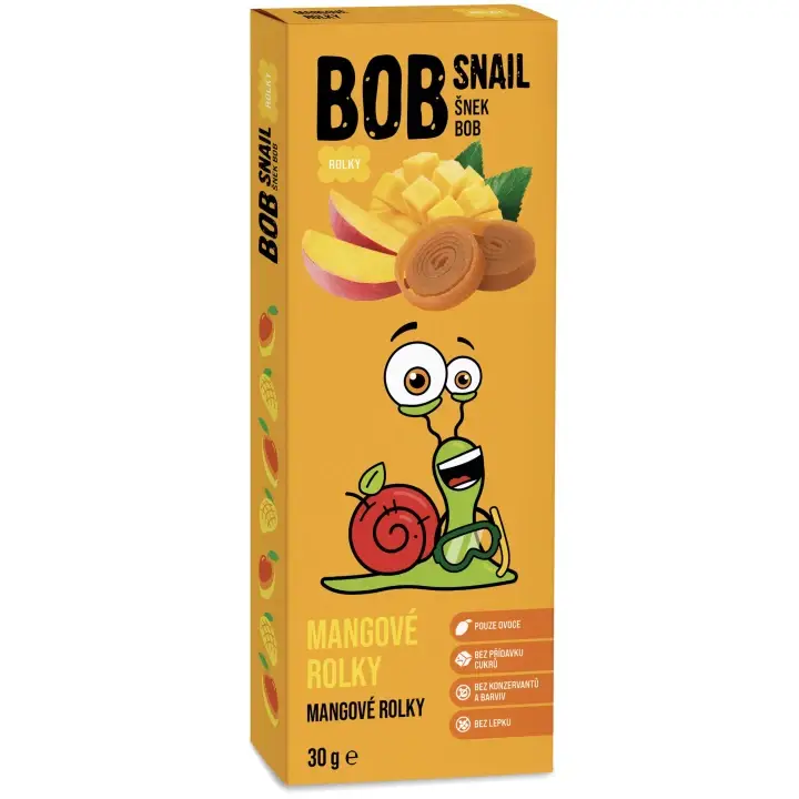 Šnek BOB mangové rolky 30 g Akce