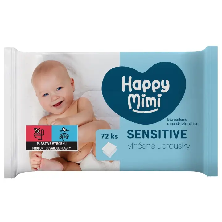 Happy Mimi Dětské vlhčené ubrousky Sensitive 72 ks Kup Teď