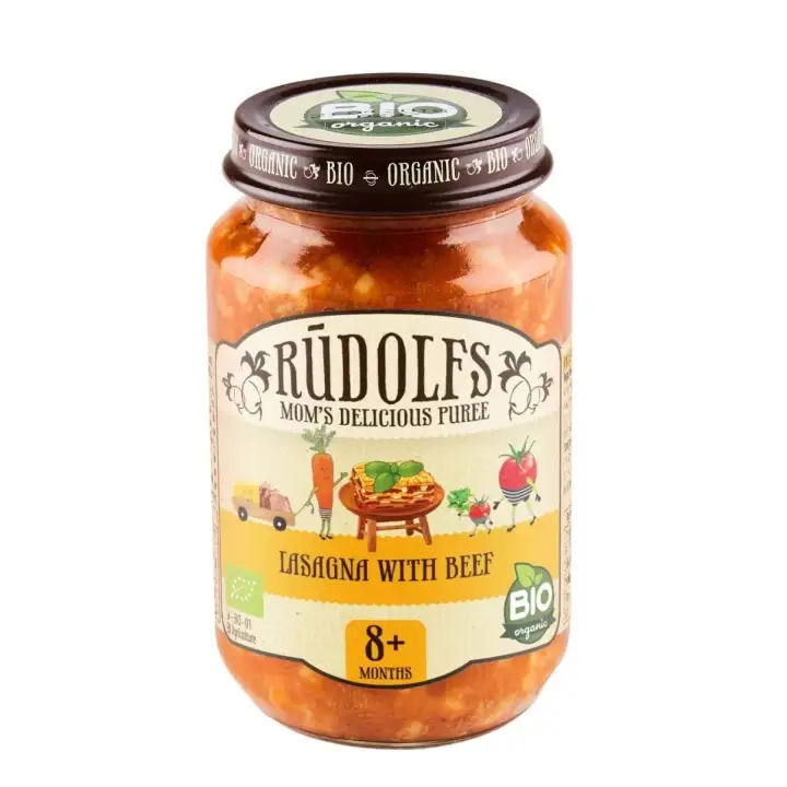 Akce Rudolfs BIO Lasagne s hovězím masem 190 g (od 8 měsíců)