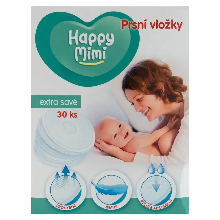 Happy Mimi Prsní vložky extra savé 30ks Nakupujte Hned