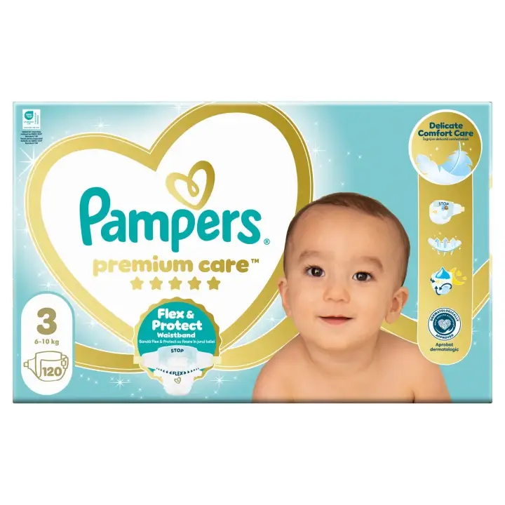 Cenově Výhodný Pampers Premium Care, vel. 3, 120 ks