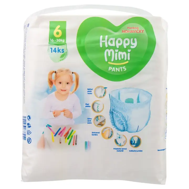 Happy Mimi pants 6 16-30kg, 14 ks Dokud Zásoby Vydrží