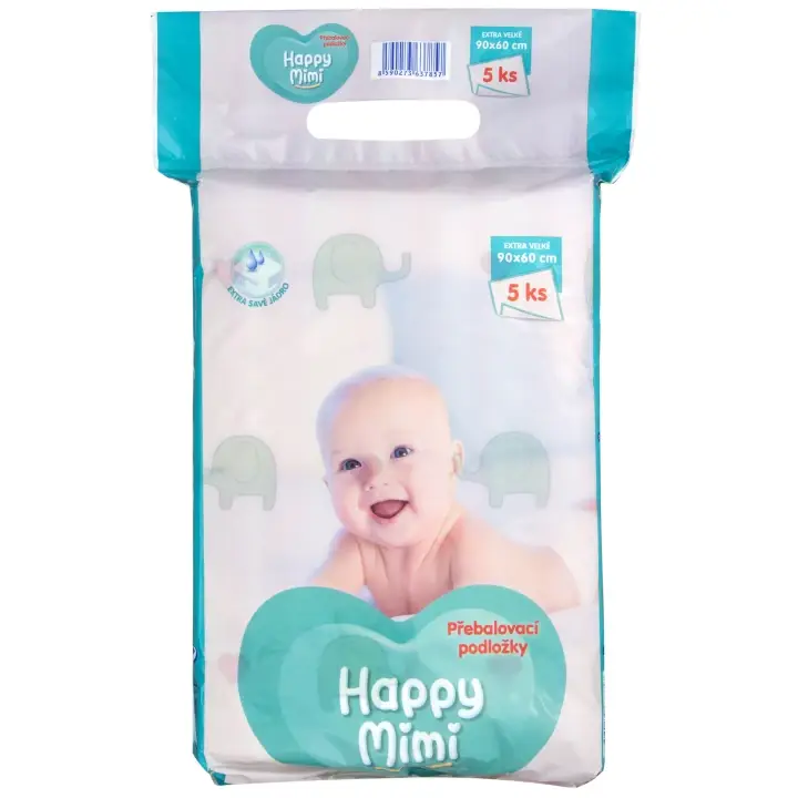 Oblíbený Happy Mimi Přebalovací podložky Extra velké 90x60 cm 5 ks