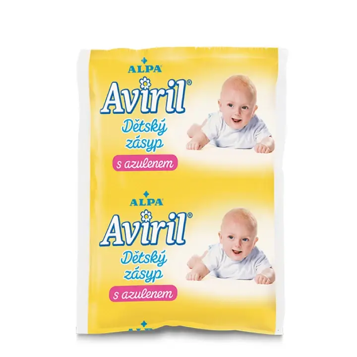 Alpa Aviril Dětský zásyp s azulenem 100 g Sezónní Sleva