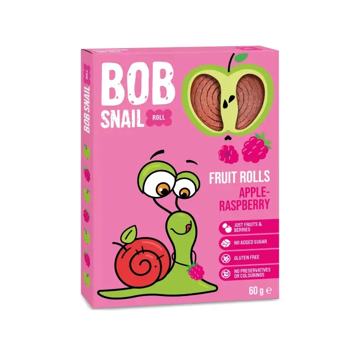 Bezpečná Platba Šnek BOB jablečno-malinové rolky 60g