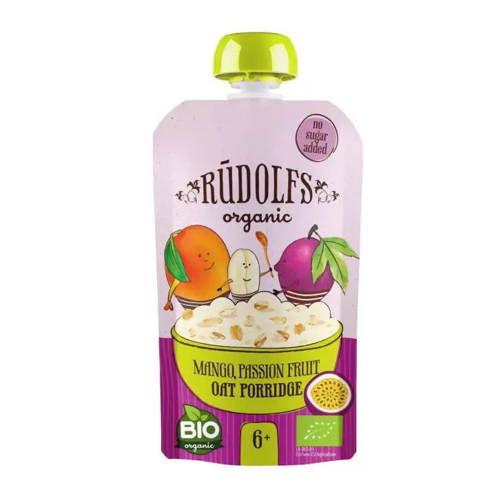 Rudolfs BIO kapsička Mango, celozrnná ovesná kaše 110 g Nejprodávanější