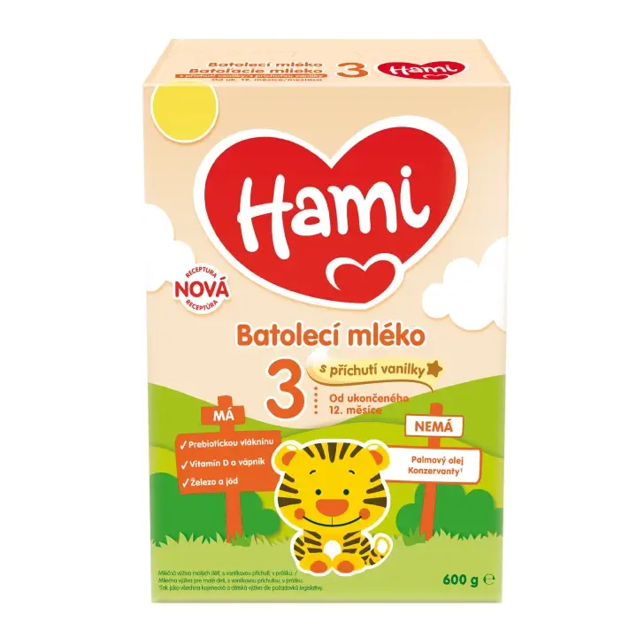HAMI 3 batolecí mléko s příchutí vanilky 600g Top Prodej