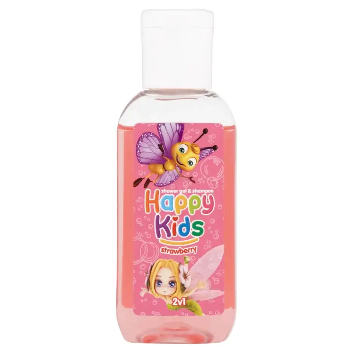 Happy Kids Sprchový gel a šampon strawberry 2v1 50ml Tovární Cena