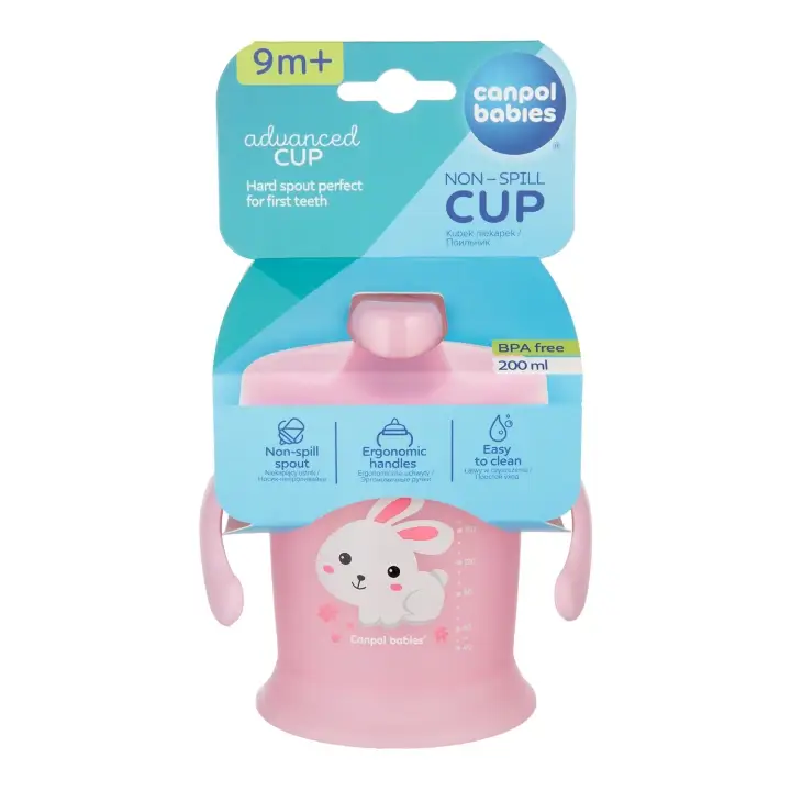 Canpol Babies Nevylévací hrníček BUNNY & COMPANY, mix barev, 200 ml Sleva