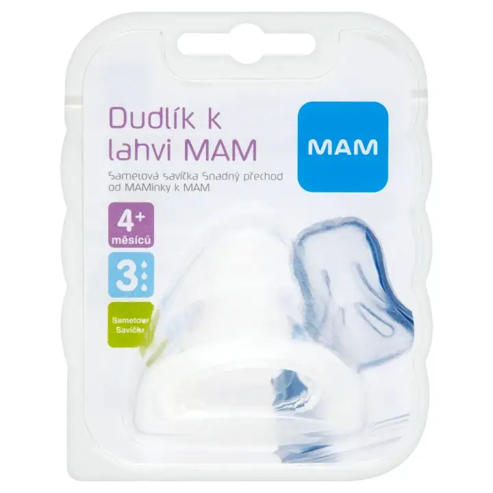 MAM Silikonový dudlík k lahvi 3 rychlý různé barvy Kup Teď