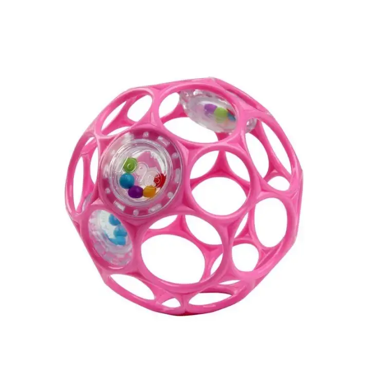 Koupit Online Oball RATTLE 10 cm dark pink 0m+