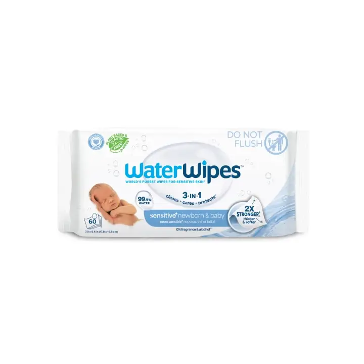 WATERWIPES Vlhčené ubrousky bez obsahu plastů 60 ks Bezpečná Platba