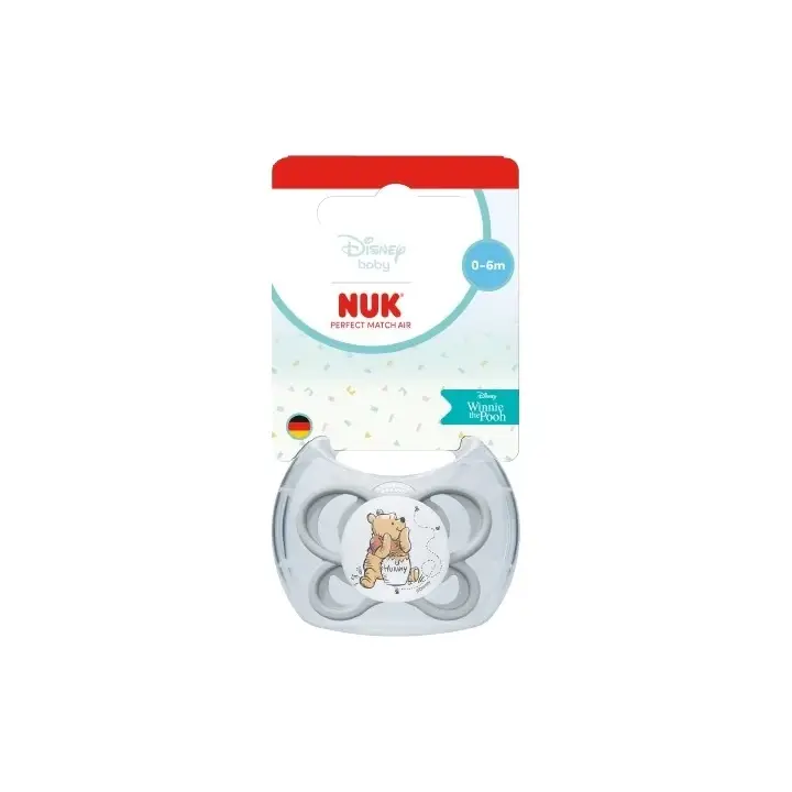 NUK Dudlík Perfect Match AIR Medvídek Pú 0-6m - mix variant 1 ks Doprava Zdarma
