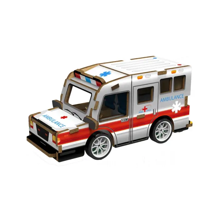 3D puzzle dřevěné - Sanitka 13 cm Omezená Nabídka