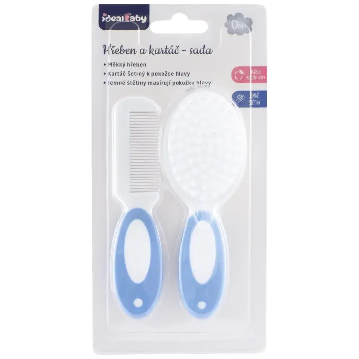 Doprava Zdarma Ideal Baby Hřebeny set 0m+ modré 2 ks