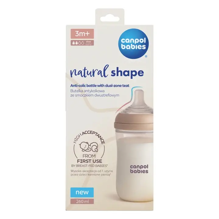 Canpol Babies Láhev Natural Shape 260 ml Horká Nabídka