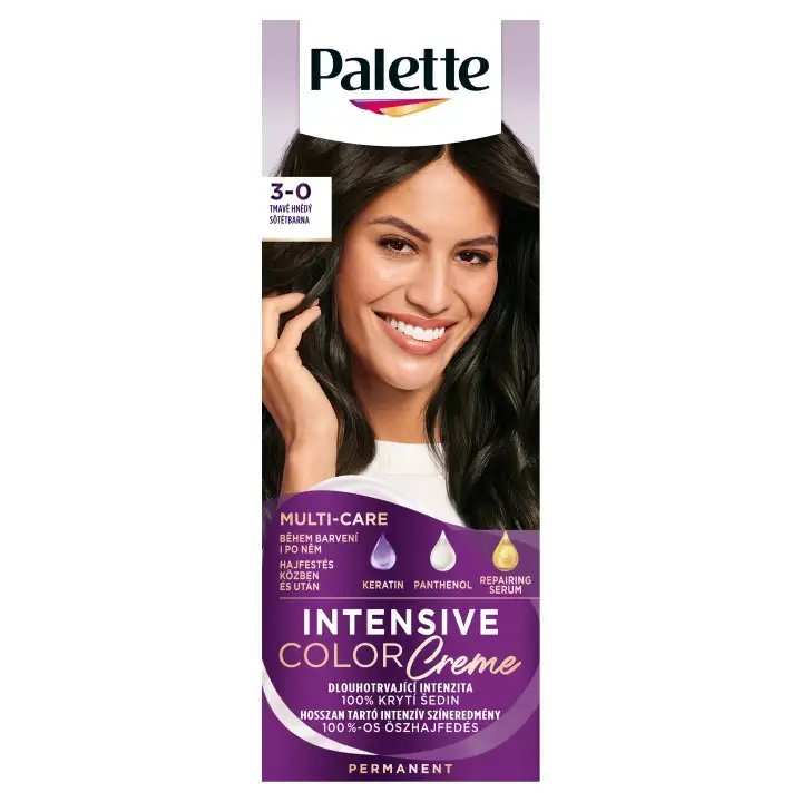 Nejlepší Volba Palette Intensive Color Creme barva na vlasy Tmavě hnědý 3-0