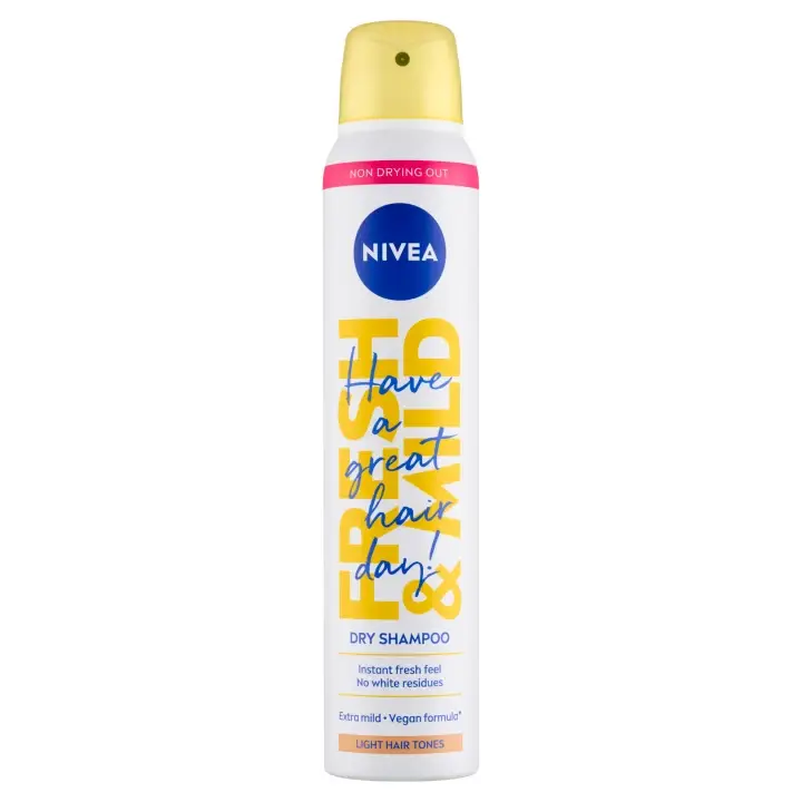 Bezpečná Platba Nivea Fresh & Mild Suchý šampon pro světlý tón vlasů 200 ml