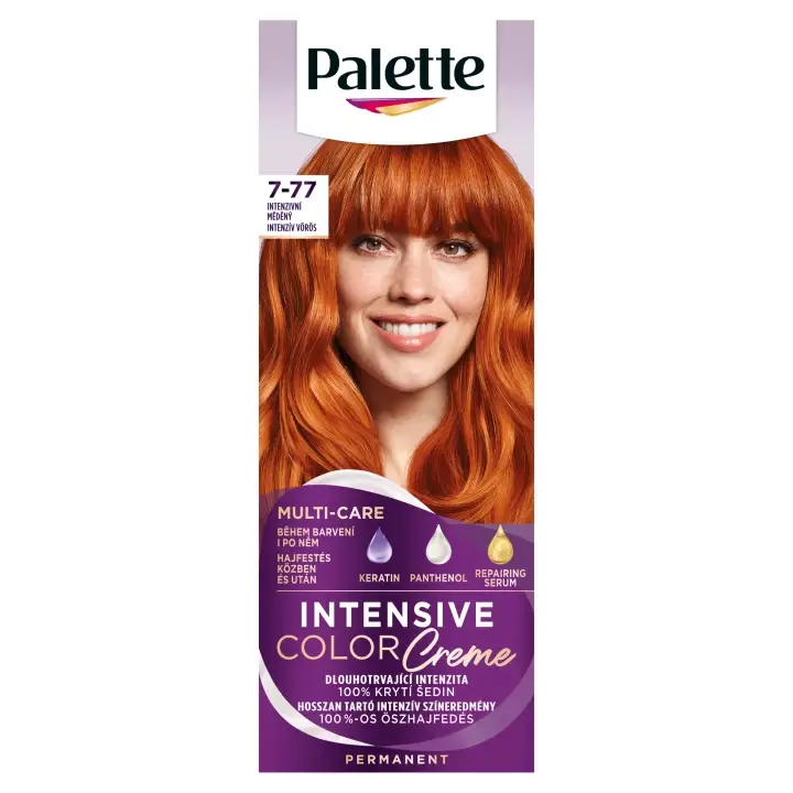 Palette Intensive Color Creme barva na vlasy Intenzivní měděný 7-77 Zlevněný