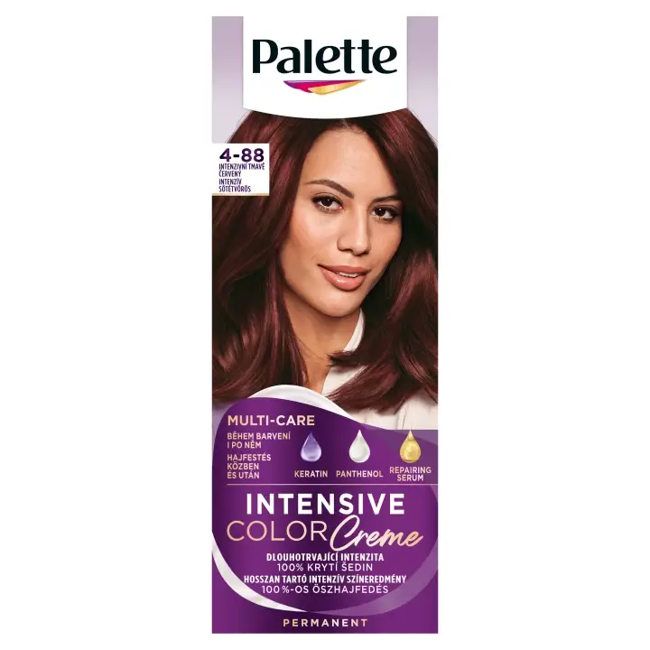 Cenová Bomba Palette Intensive Color Creme barva na vlasy Intenzivní tmavě červený 4-88