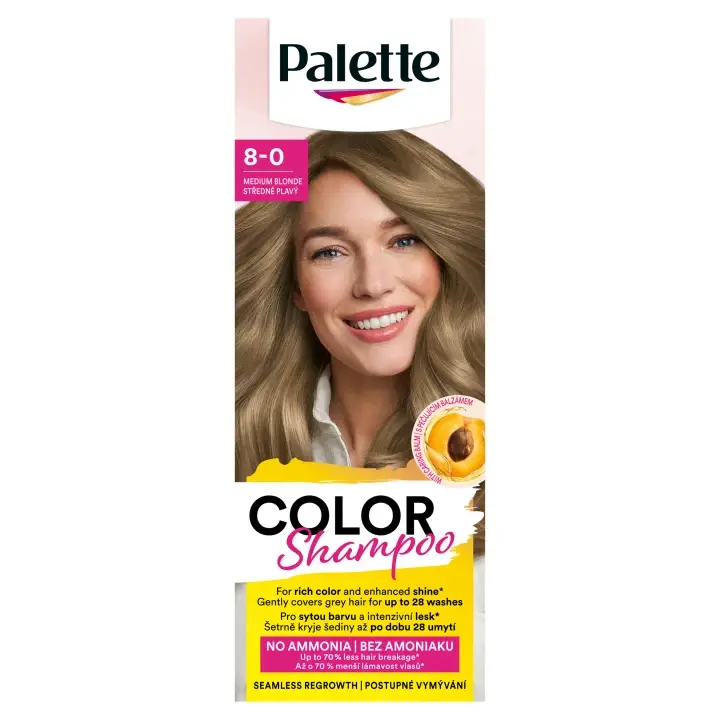 Vrácení Zdarma Palette Color Shampoo barva na vlasy středně plavý 8-0
