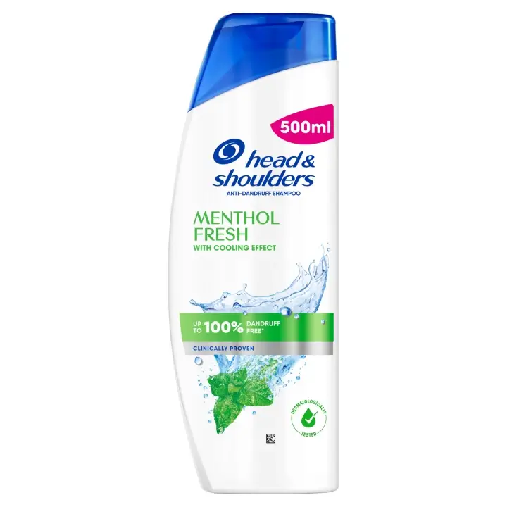 Bezpečná Platba Head & Shoulders Menthol Fresh Šampon proti lupům a mastnotě 500 ml