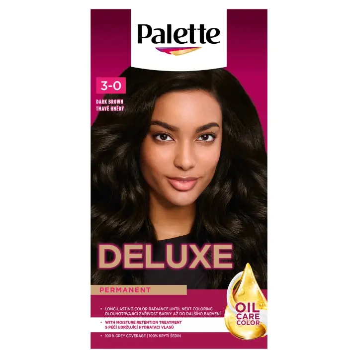 Palette Deluxe barva na vlasy Tmavě hnědý 3-0 Autentický