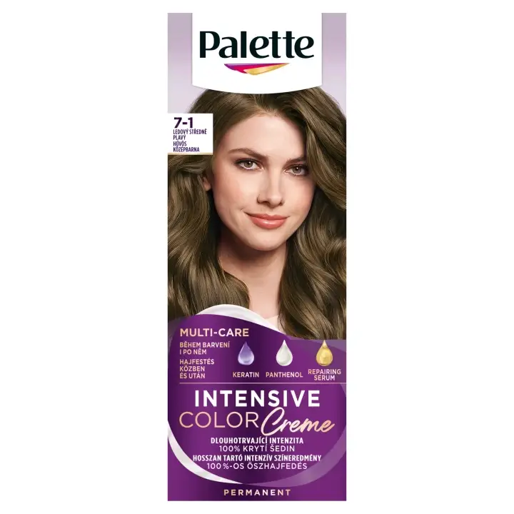 Palette Intensive Color Creme barva na vlasy Ledový středně plavý 7-1 Sezónní Sleva