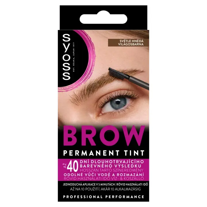 Finální Výprodej Syoss Brow Tint permanentní barva na obočí Světle hnědý