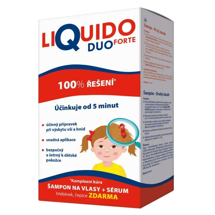 LiQuido DUO Forte šampon na vši 200ml + sérum Časově Omezené