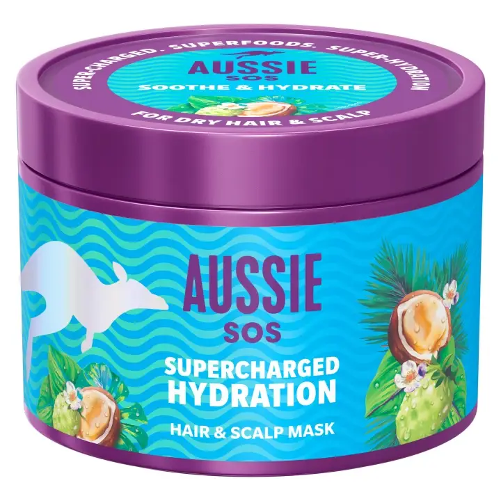 Aussie SOS Supercharged Hydration maska na suché vlasy a pokožku hlavy 500 ml Nakupujte Hned