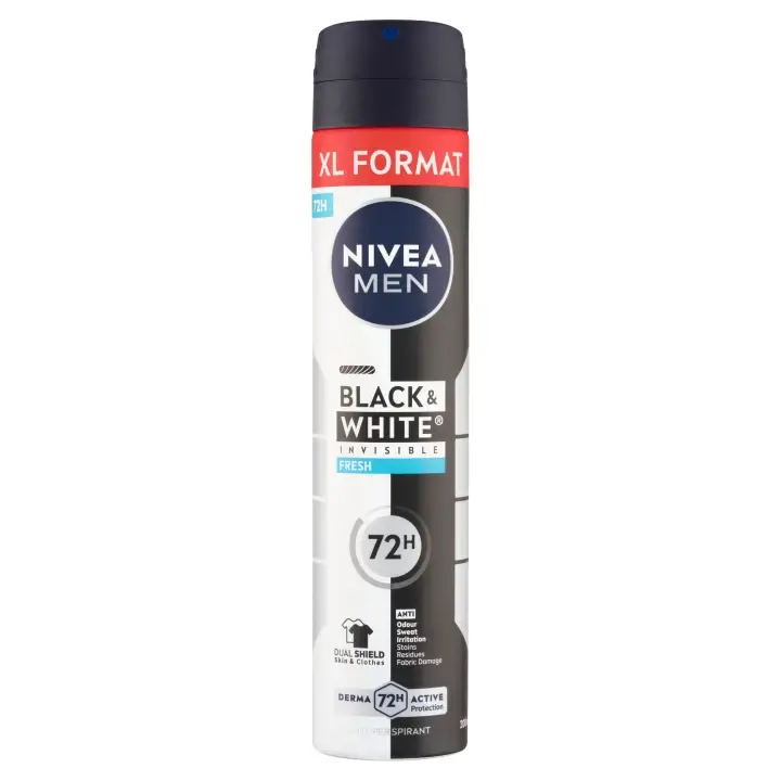 Autentický Nivea Men Black & White Invisible Fresh Sprej antiperspirant 200 ml