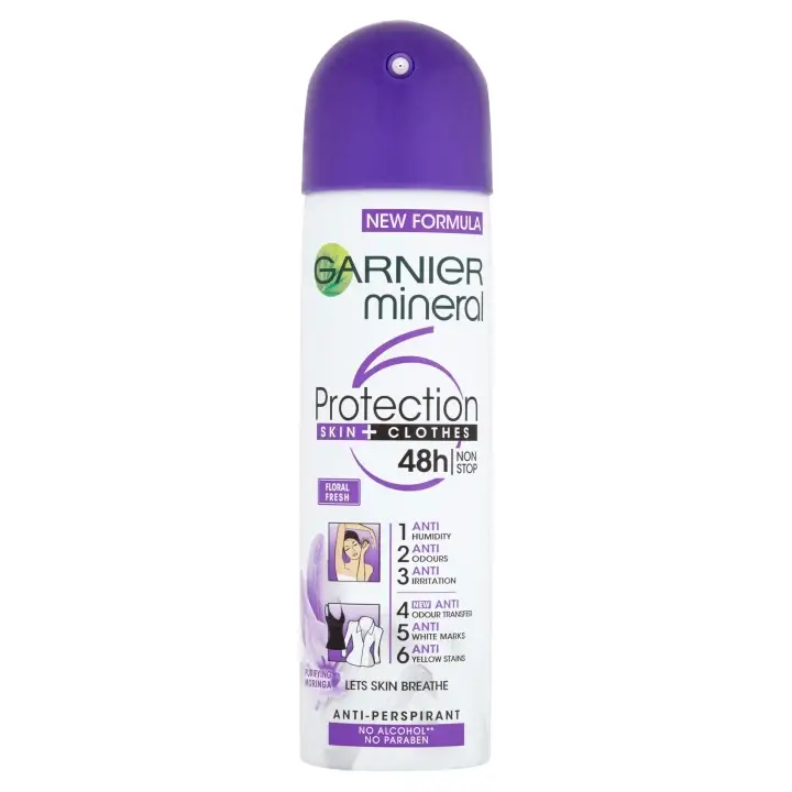 Cenová Bomba Garnier Mineral Protection 6 skin clothes antiperspirant ve spreji 150ml