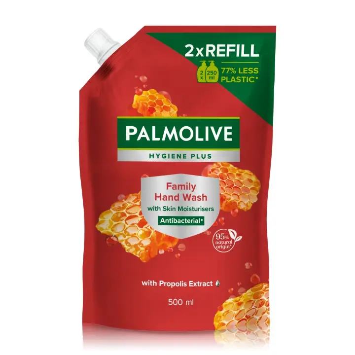 Palmolive Hygiene Plus Family mýdlo na ruce s přírodní antibakteriální složkou náhradní náplň 500 ml Nejprodávanější