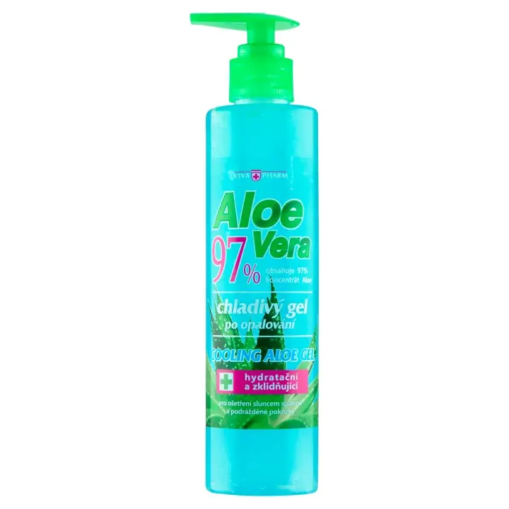 Dokud Zásoby Vydrží VivaPharm Chladivý gel po opalování aloe vera 97% 250 ml