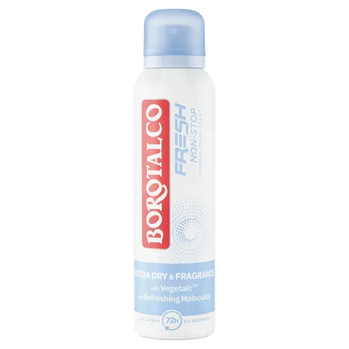 Borotalco Fresh Non-Stop Powder Fresh antitranspirant sprej 150ml Časově Omezené