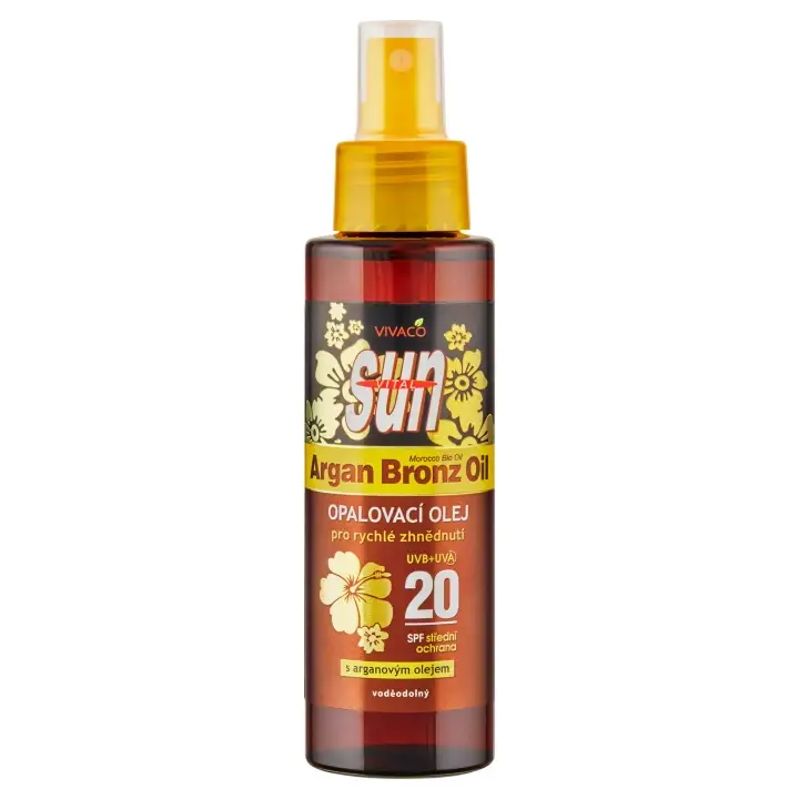 Výhodná Nabídka VIVACO Sun Vital Opalovací olej s arganovým olejem SPF 20 100 ml