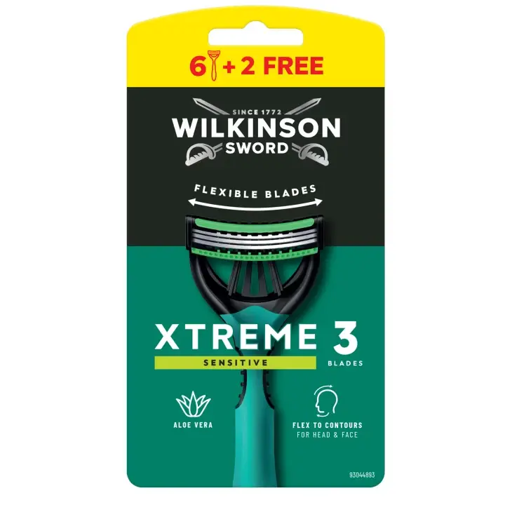 Wilkinson Sword Pánská holítka Xtreme3 Sensitive 6 + 2 ks Vysoce Kvalitní