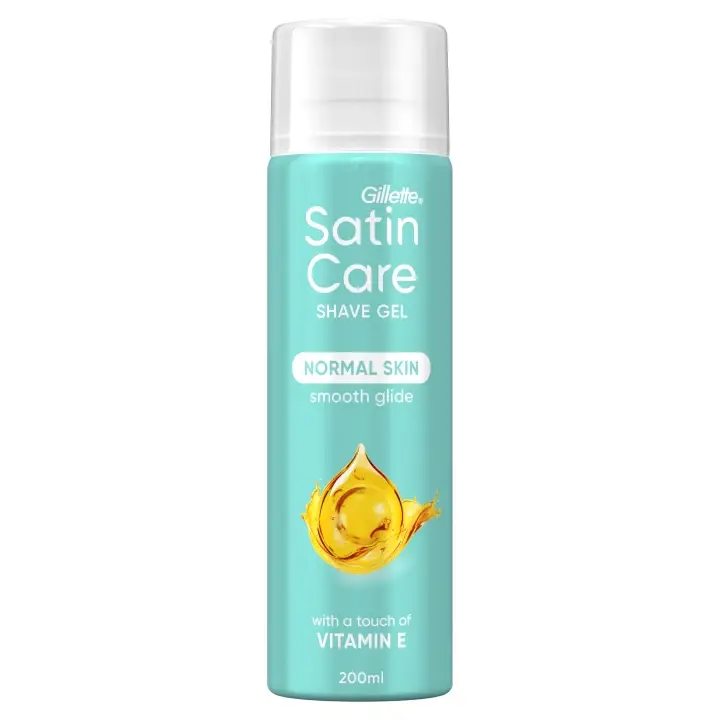 Cenová Bomba Gillette Satin Care Touch of Vitamin E Dámský gel na holení s vitaminem E 200 ml