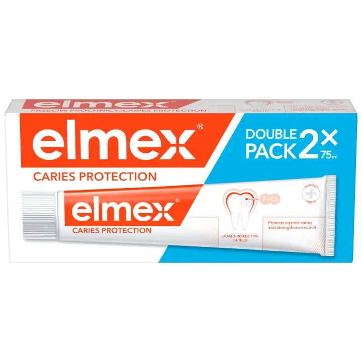 elmex® Caries Protection Zubní pasta proti zubnímu kazu duopack 2 x 75 ml Levný